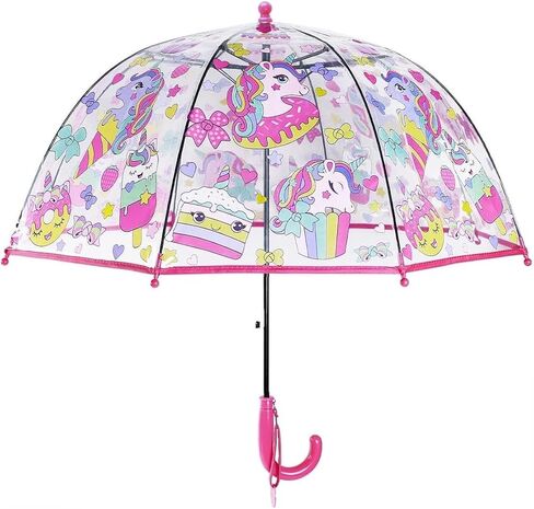 Clear Bubble Umbrella, Transparent Dome Canopy, See Through for Safety, Windproof, Auto Open, Easy-Grip Handle, Lightweight Umbrella for Rain/Sun in Kuwait