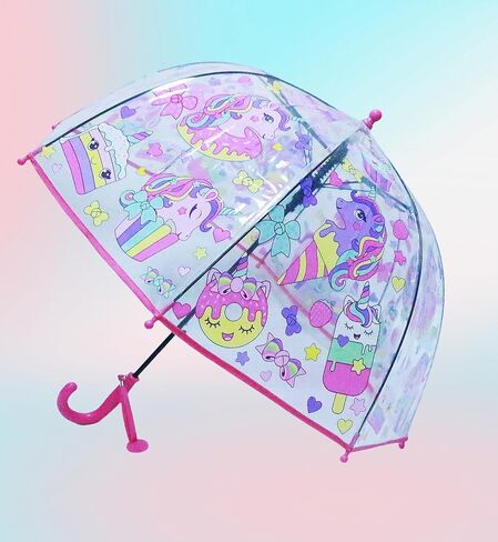 Clear Bubble Umbrella, Transparent Dome Canopy, See Through for Safety, Windproof, Auto Open, Easy-Grip Handle, Lightweight Umbrella for Rain/Sun in Kuwait