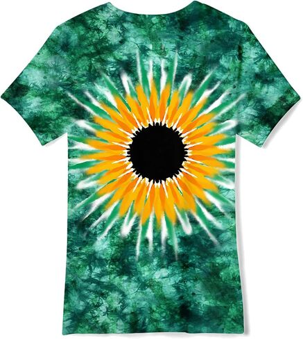 SunFoucs Girls Kids Shirts Size 5-12 Tie Dye Casual Tshirt Short Sleeve Crewneck Tee Top in Saudi Arabia