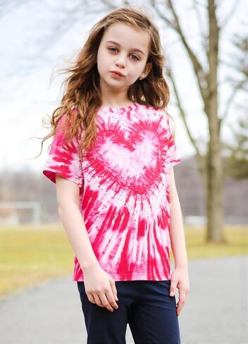 SunFoucs Girls Kids Shirts Size 5-12 Tie Dye Casual Tshirt Short Sleeve Crewneck Tee Top in Saudi Arabia
