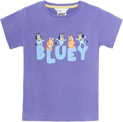 Bluey Girls 3 Pack T-Shirts for Kids Multipack Tees 100% Cotton Puppy Bingo Dress Up in Kuwait