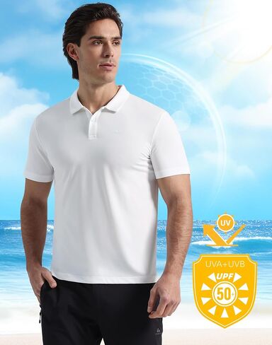 Pioneer Camp Men's Golf Shirt UPF 50+ Quick Dry Polo Shirts Short Sleeve Moisture Wicking Performance Tees Collar Work Shirts in Saudi Arabia
