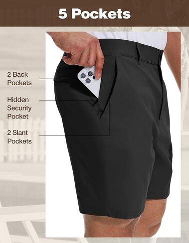شورتات غولف كبيرة من جولف بولي ممتدة 10 بوصة inseam مقاومة للماء خفيفة الوزن Qiuck الجاف المشي لمسافات طويلة in Saudi Arabia