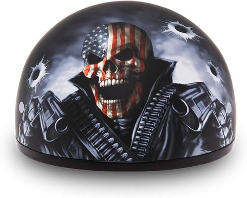 Daytona Halfets Half Skull Cap Potorcycle Helmet - DOT Abdered [Graphics] ... in Saudi Arabia