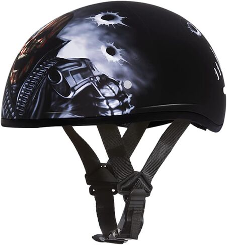 Daytona Halfets Half Skull Cap Potorcycle Helmet - DOT Abdered [Graphics] ... in Saudi Arabia