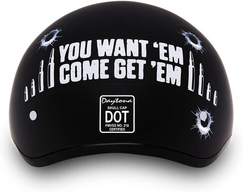Daytona Halfets Half Skull Cap Potorcycle Helmet - DOT Abdered [Graphics] ... in Saudi Arabia