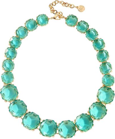 Firstmeet Vintage Resin Rhinestone Necklace Exquisitely cutted Elegant Crystal Collar for Women in Kuwait