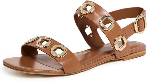 Larroude Women's Milan Flat Sandals, Beige, Tan, 7.5 Medium US in Kuwait