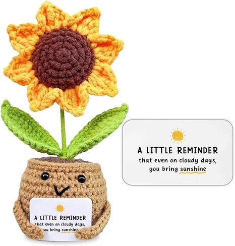 Sunflower Doll Crochet with Card - Certified Best Grandma - Gift for Grandma from Granddaughter, Grandson, Grandkid - Mothers Day, Christmas, Birthday Gift for Grandmother, Nana, Gigi in Kuwait