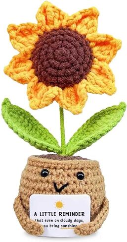 Sunflower Doll Crochet with Card - Certified Best Grandma - Gift for Grandma from Granddaughter, Grandson, Grandkid - Mothers Day, Christmas, Birthday Gift for Grandmother, Nana, Gigi in Kuwait