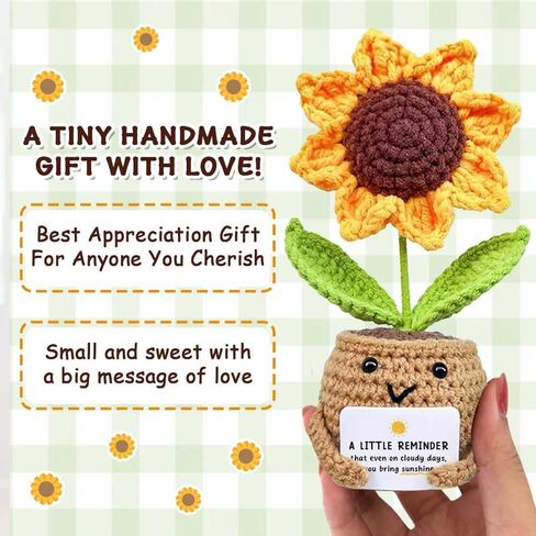 Sunflower Doll Crochet with Card - Certified Best Grandma - Gift for Grandma from Granddaughter, Grandson, Grandkid - Mothers Day, Christmas, Birthday Gift for Grandmother, Nana, Gigi in Kuwait