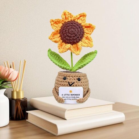 Sunflower Doll Crochet with Card - Certified Best Grandma - Gift for Grandma from Granddaughter, Grandson, Grandkid - Mothers Day, Christmas, Birthday Gift for Grandmother, Nana, Gigi in Kuwait