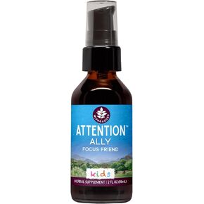 Wishgarden Herbs Attict Ally - التركيز العشبي القائم على النبات ، والانتباه ، والهدوء والتركيز مع Gotu Kola Nettle & Passionflower ، يدعم المراسلة العصبية الأمثل وتغذية الدماغ ، 2oz