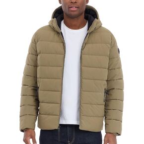 Michael Kors Men's Hooded Puffer Jacket, Rain and Cold Weather Coat