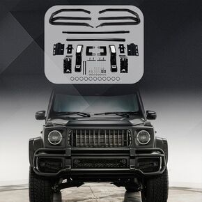 Guard Brush Grille Copater مع Mercedes W464 G500 G63 AMG 2019 2020 2021 2022 ، حارس أسود أمامي
