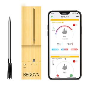 WiFi Bluetooth Wireless Meat Neatometer Range Unlimited ، تحقق من Temp في أي مكان ، 7 أجهزة استشعار معتمدة من NIST مع درجة الحرارة المحيطة ، شاشة للشواء ، الشواء ، الفرن ، المدخن ، مقلاة الهواء (أسود)
