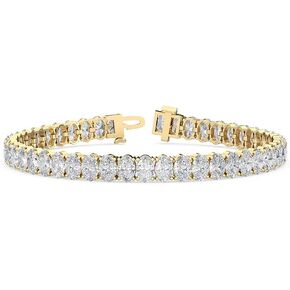 1-20 Carat (ctw) White Gold Oval Cut LAB GROWN Diamond Bracelets (Color D-E Clarity VS1-VS2)