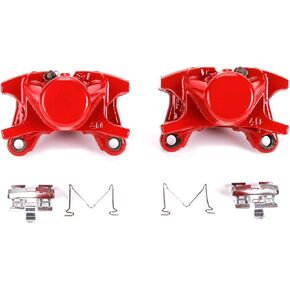 Power Stop Rear S2838 Pair of High-Temp Red Powder Coated Calipers For Lexus IS300 2001-2005 [Model Specific]