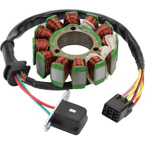 Woostar 12 Coil 8 Wire Stator Magneto استبدال Suzuki RMZ450 2008-2012 RMZ250 2010-2013 OEM 32101-28H00 32101-28H10 32101-28H11
