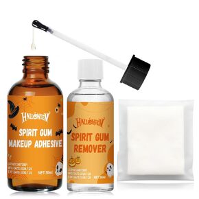 Ganbaro® Spirit اللصق اللصق والمزيل ، الغراء الجلدي ، غراء الوجه للغراء جسم الأزياء للجلد مع 25 PCS منصات القطن للماكياج للأنف المزيف ، الأذنين المزيفة ، شارب مزيف ، ضفائر الشعر المزيفة ، 2 أوقية