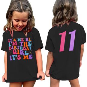 Its Me Hi Im The Birthday Girl Its Me Birthday Girl Shirt Kid B-Day T-Shirt Party Tee Outfit Short Sleeve Tops 6-12Y