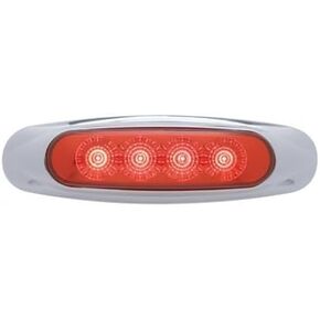 United Pacific 39399 - Clearance/Marker Light - Red Led/Red Lens, With Reflector, 4 Led