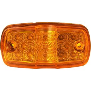 RoadPro RP1375ADL 4" x 2" Diamond Lens Double Bubble Sealed LED Light - Amber