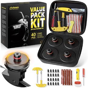 40Pcs Tesla Lifting Jack Pad Kits with Tire Repair Tools, 4 Floor Jack Pucks with Storage Case for Tesla Model 3/Y/S/X, Accessories for Tesla Vehicles 2013 to 2025
