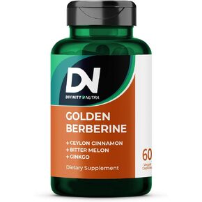 Berberine Supplement with Bitter Melon, Ginkgo Biloba and Ceylon Cinnamon 60 Capsules, Vegan, Made in USA Berberine Capsules for Women and Men