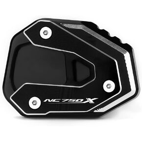 Motorcycle Side Stand Extension Kickstand Plate Compatible With Honda NC750X DCT 2021 2022 2023 | Foot Pad Support NC 750X 750 X NC750 X Accessories (black)