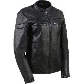 Milwaukee Leather SH8011 للنساء السوداء السوداء السوغم الرياضية راكب الدراجة النارية