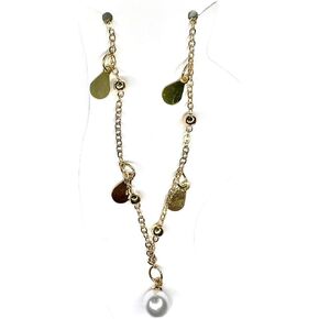 Round Pearl Ankle Bracelet Anklet with Gold Plated Adjustable size Great Gift for Wife Girlfriend Friend Mom Sister Anniversary Valentine Birthday Mother's day Christmas New Year Present