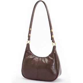 Shoulder Bags for Women Small Hobo Bags Crescent Shaped Cute Retro Tote Handbag Mini Clutch Purse with Zipper Closure