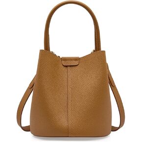 Bucket Bags for Women, Genuine Leather Crossbody Bags, Top-handle purses with an Adjustable Strap