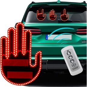 ضوء سيارة الإصبع الأوسط مع وميض الإصبع عن بعد يدوية 3 Gesture Rage LED LED