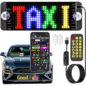 علامات LED قابلة للبرمجة - نصي قابلة للتخصيص 7 "X3 وعلامات السيارات المتحركة DIY ، USB 5V LED Matrix Panel يتحكم في تطبيق Bluetooth Text Text Pattern Text Text Text Text Patter