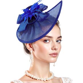 Zando Ken-Tucky Derby Fascinator Hat for Women 2025 Tea Party Headwear Pillbox Hair Clip for Church Cocktail Wedding Party