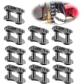 10 PCS #415 Roller Chain Master Connector Link, Pocket Bike Motorcycle Master Link Connector, Suitable for Motorcycle 90cc 110cc 125cc 150cc Dirt Bike Mini Bike Quad Buggy ATV Scooter (Black)