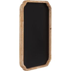 Kate and Laurel Marston Modern Farmhouse Scalloped Magnetic Chalkboard, 20 x 30, Rustic Brown, Transitional Rectangular Chalkboard for Use as Message Board or Decorative Wall Organization