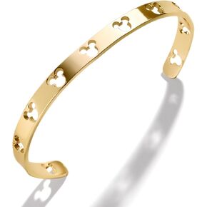 Mickey Mouse Disney Cutout Cuff Bracelet - Gold