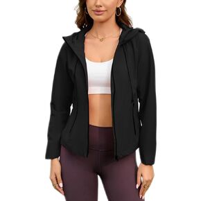 Womens Rain Jacket Waterproof Packable Raincoat with Hood for Travel Outdoor Active Windbreaker Jacket