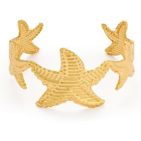Wide Gold Cuff Bracelets for Women Boho Vintage Statement Starfish Open Bangle Bracelet Irregular Summer Beach Shell Sea Coral Bracelets in Kuwait