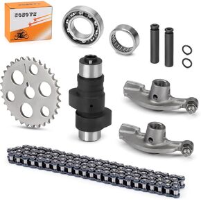 Camshaft & Rock Arm + Cam Timing Chain + Gear + Bearing Kit for Yamaha Warrior Wolverine Big Bear Moto-4 350 YFM350 1990-2005