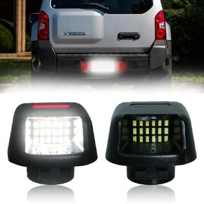 أضواء لوحة الترخيص أضواء العلامة لـ Frontier 2007-2021/for Titan 2007-2015/for Armada 2008-2015/for Xterra 2008-2015/for Quator 2009-2012 Black Housing LED تنبعث منها 6000k أبيض ، 2 أجهزة كمبيوتر.