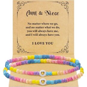 BAYLAY Matching Bracelets for Dad&Daughter,Mother&Daughter,Dad&Son,Mother&Son,Aunt&Niece-Fathers Day Mothers Day Gifts From Daughter or Son