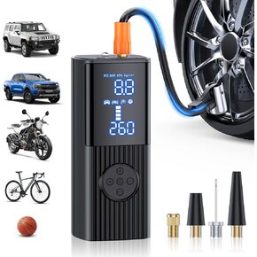 ضاغط الهواء المحمول ، ضاغط الهواء المحمول ، 180ppsi و 25000mAh على مقياس الضغط الرقمي مع مقياس الضغط الرقمي ، مضخة هبوط أسرع 3x للسيارة ، الدراجة ، دراجة نارية ، الكرة