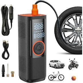 ضاغط الهواء المحمول في الإطارات المحمولة ، 150psi smarts مضخة الإطارات مع مقياس ضغط الإطارات وضوء LED ، مضخة هواء محمولة 5x أسرع لسيارات سيارات الدفع الرباعي ، دراجة نارية ودراجات إطارات كرات -47