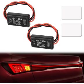4 PCS GS-100A Light Light Light Flasher Strobe ، 12V-24V Light Light Light Tail Stop Light Flash Strobe ، وحدة تحكم Flash Module LED لسيارات الدراجات النارية شاحنات ضوء الفرامل.