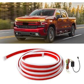 71 بوصة LED LED Strip Light Strip Universal12V مرنة مضادة للماء خلال النهار تشغيل الأضواء أثناء تشغيل السيارة الفحص الديناميكي تحت الشريط الخفيف المتوافق مع فورد تشيفي سيلفرادو GMC دودج رام
