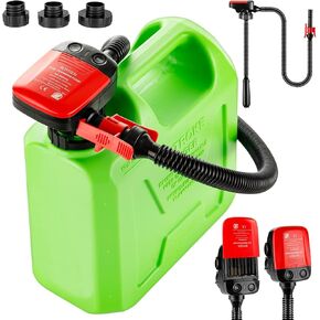 BOYISEN Automatic Fuel Transfer Pump with Auto-Stop, AA Gas Can Pump Battery Operated with Extra Long Hose Fits Most Size Gas Cans, Gasoline, Diesel, Oil ﻿